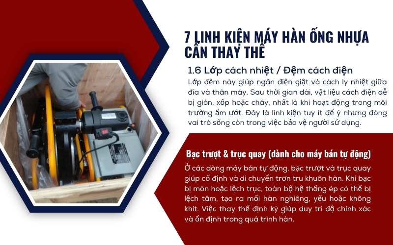 7 linh kiện máy hàn ống nhựa cần thay thế