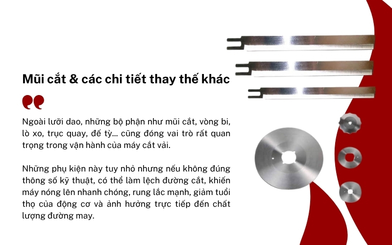 Mũi cắt & các chi tiết thay thế khác