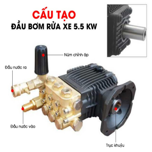 Đầu bơm rửa xe 5.5kW cho máy xịt rửa cao áp