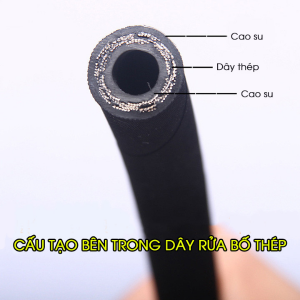 Dây rửa bố thép máy rửa xe 15m