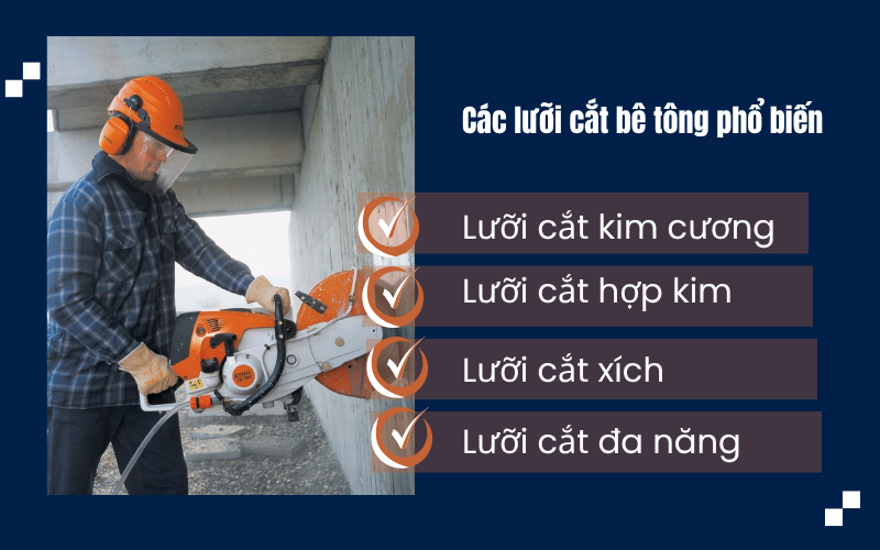 các lưỡi cắt bê tông phổ biến!