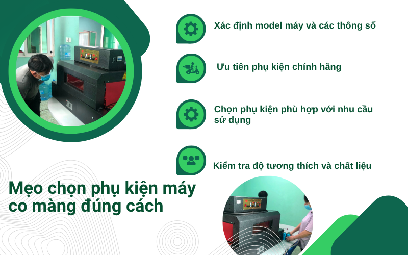 Hướng dẫn chọn và thay thế phụ kiện máy bọc màng co đúng cách
