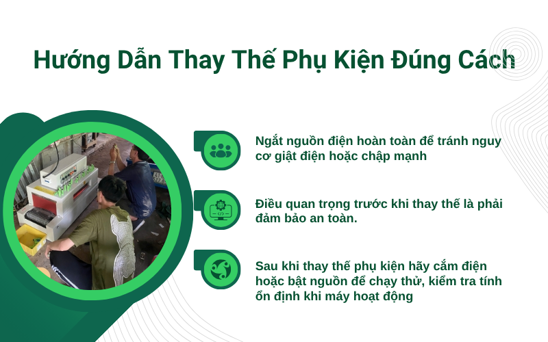 Hướng dẫn chọn và thay thế phụ kiện máy bọc màng co đúng cách