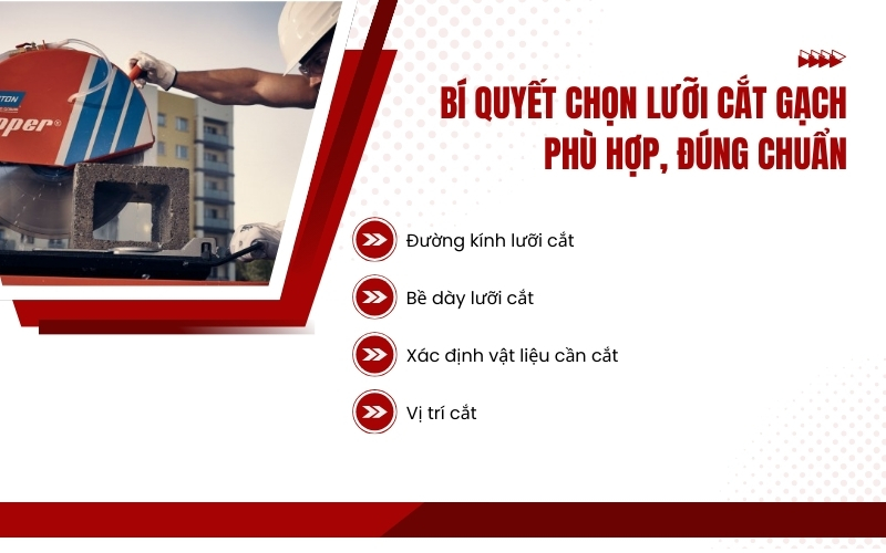 Bí quyết chọn lưỡi cắt gạch phù hợp, đúng chuẩn