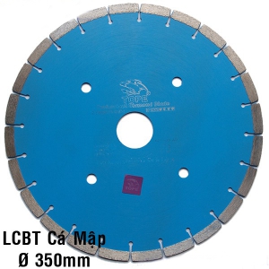 Lưỡi cắt bê tông cốt thép, cắt đá hiệu con cá mập Ø350mm 24 răng