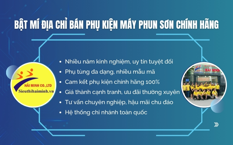 Bật mí địa chỉ bán phụ kiện máy phun sơn chính hãng