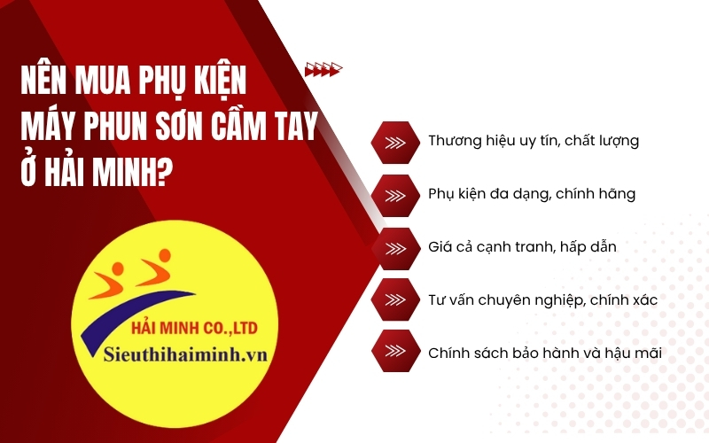Nên mua phụ kiện máy phun sơn cầm tay ở Hải Minh?