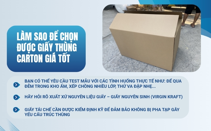 Làm sao để chọn được giấy thùng carton giá tốt nhưng không bị “non giấy”?