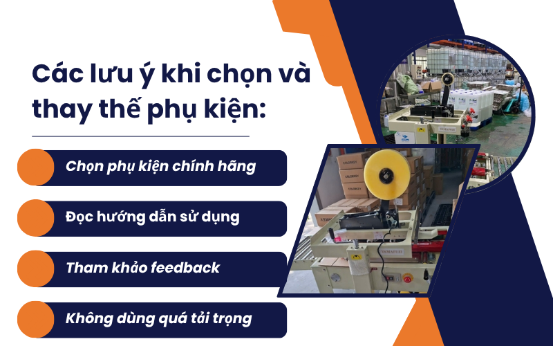 Top phụ kiện giúp máy dán thùng carton vận hành mượt mà