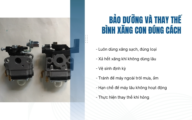 Bảo dưỡng và thay thế bình xăng con Honda GX35 đúng cách