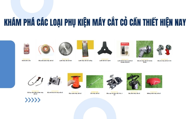 Khám phá các loại phụ kiện máy cắt cỏ cần thiết hiện nay