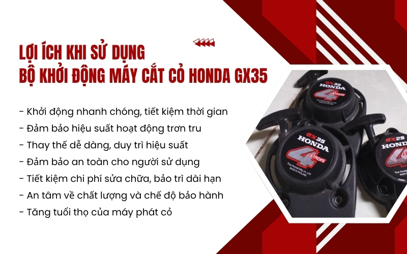 Lợi ích khi sử dụng bộ khởi động máy cắt cỏ Honda GX35