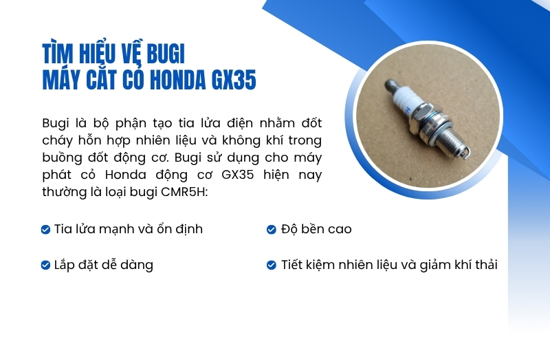 Tìm hiểu về Bugi máy cắt cỏ Honda GX35