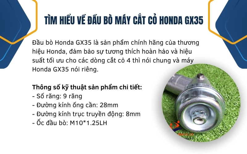 Tìm hiểu về Đầu bò máy cắt cỏ Honda GX35