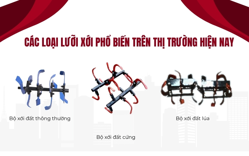 Các loại lưỡi xới phổ biến trên thị trường hiện nay
