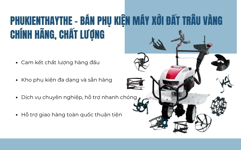 Phukienthaythe - Bán phụ kiện máy xới đất Trâu Vàng chính hãng, chất lượng