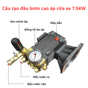 Đầu bơm cao áp rửa xe 7.5KW