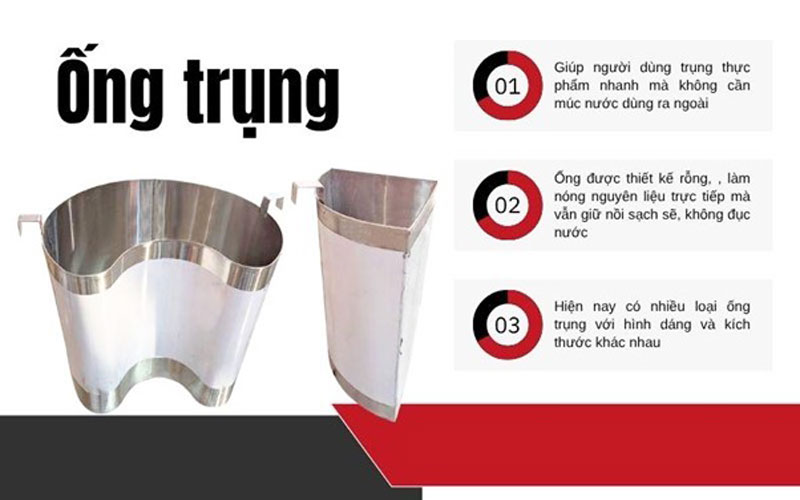 Linh kiện quan trọng của nồi nấu phở inox điện