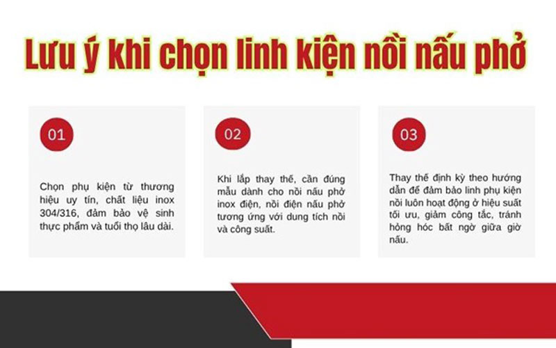 Lưu ý quan trọng khi mua phụ kiện nồi phở 