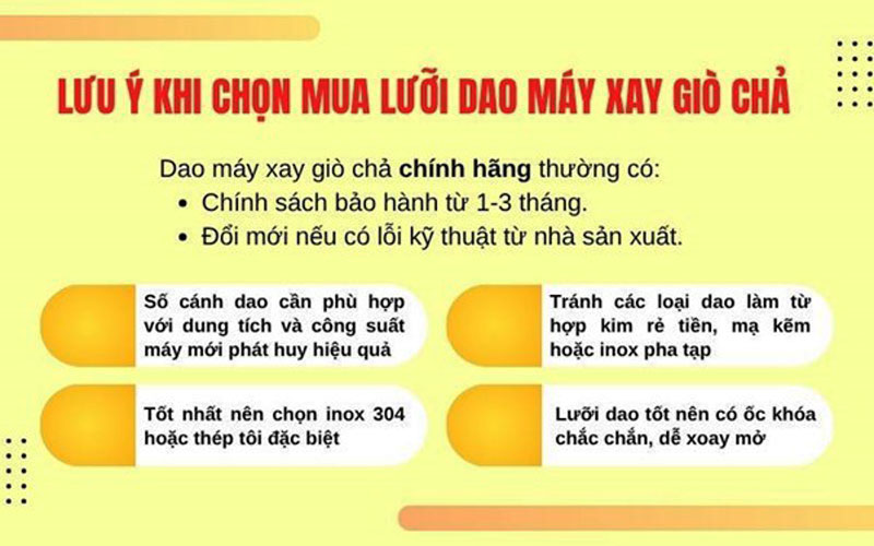 Lưu ý khi chọn mua lưỡi dao máy xay giò - Địa chỉ mua giá tốt? 
