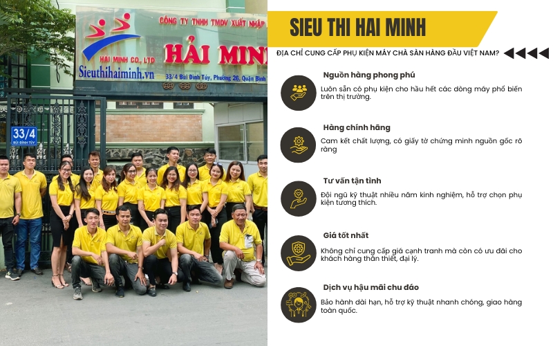 Siêu thị Hải Minh - địa chỉ cung cấp phụ kiện máy chà sàn hàng đầu Việt Nam?